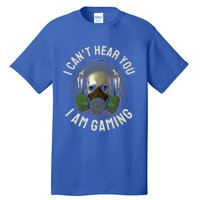 Gamer Skull With Headset Mask I Cant Hear You I Am Gaming Gift Tall T-Shirt