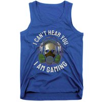 Gamer Skull With Headset Mask I Cant Hear You I Am Gaming Gift Tank Top