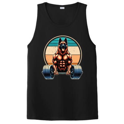 Ger Shepherd Weightlifting Funny Deadlift Fitness Gym Great Gift PosiCharge Competitor Tank