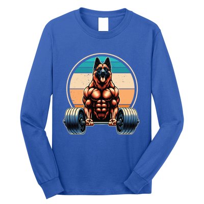 Ger Shepherd Weightlifting Funny Deadlift Fitness Gym Great Gift Long Sleeve Shirt