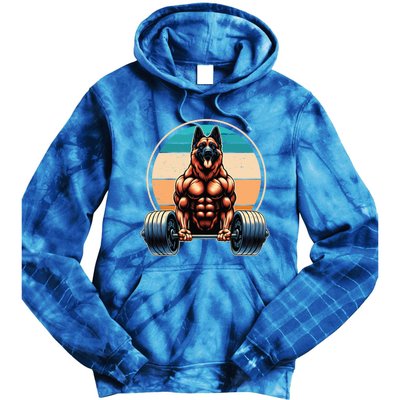 Ger Shepherd Weightlifting Funny Deadlift Fitness Gym Great Gift Tie Dye Hoodie