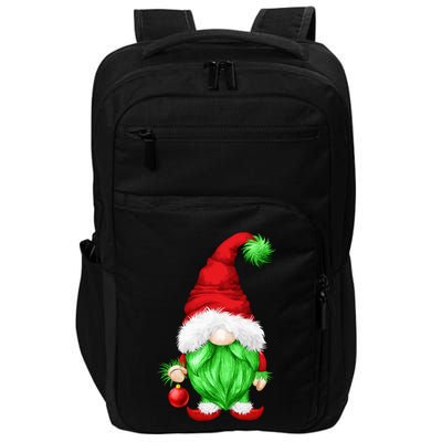 Grumpy Santa With Xmas Tree Ball Funny Anti Christmas Gnome Gift Impact Tech Backpack