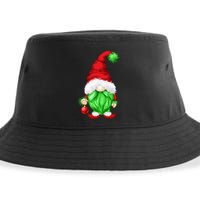 Grumpy Santa With Xmas Tree Ball Funny Anti Christmas Gnome Gift Sustainable Bucket Hat