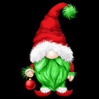 Grumpy Santa With Xmas Tree Ball Funny Anti Christmas Gnome Gift Sustainable Bucket Hat