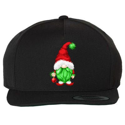 Grumpy Santa With Xmas Tree Ball Funny Anti Christmas Gnome Gift Wool Snapback Cap