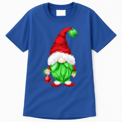 Grumpy Santa With Xmas Tree Ball Funny Anti Christmas Gnome Gift Tall T-Shirt