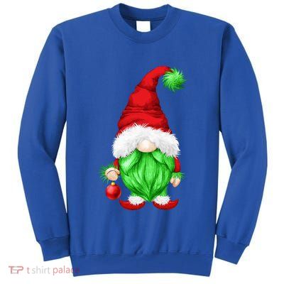 Grumpy Santa With Xmas Tree Ball Funny Anti Christmas Gnome Gift Tall Sweatshirt