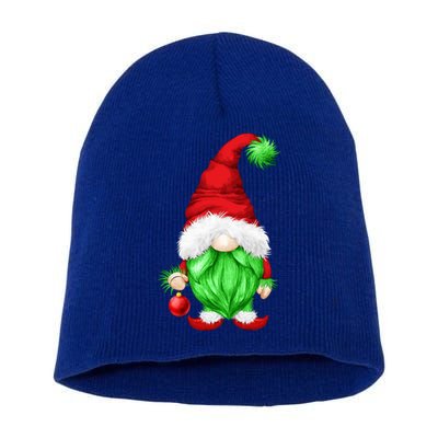 Grumpy Santa With Xmas Tree Ball Funny Anti Christmas Gnome Gift Short Acrylic Beanie