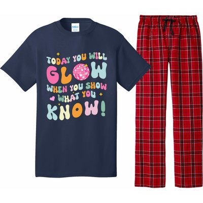 Groovy Show What You Know Test Testing Day Teacher Student Pajama Set