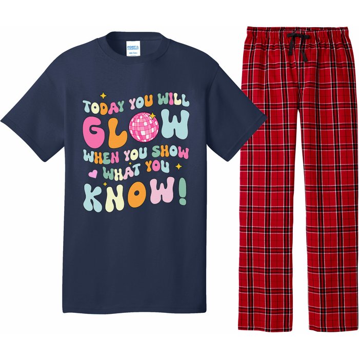 Groovy Show What You Know Test Testing Day Teacher Student Pajama Set