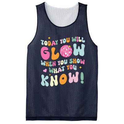 Groovy Show What You Know Test Testing Day Teacher Student Mesh Reversible Basketball Jersey Tank