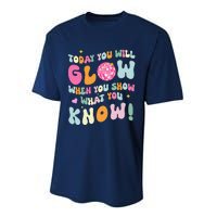 Groovy Show What You Know Test Testing Day Teacher Student Performance Sprint T-Shirt