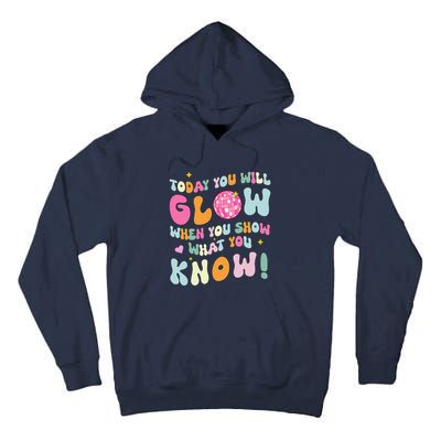 Groovy Show What You Know Test Testing Day Teacher Student Tall Hoodie