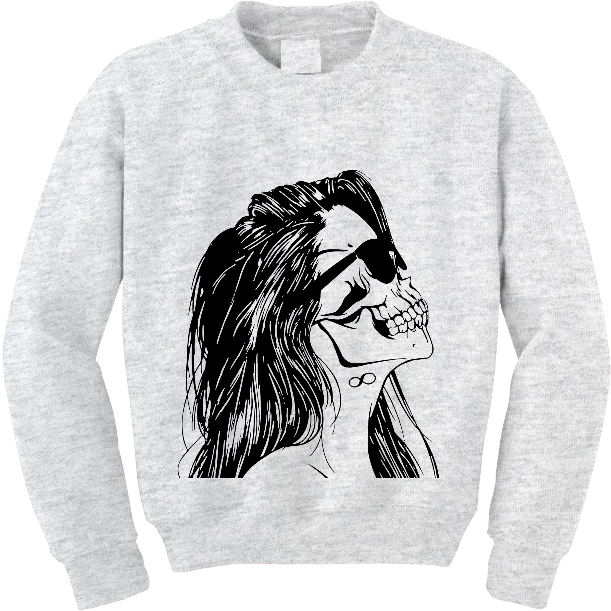 Girl Skull Woman Skull Kids Sweatshirt