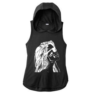 Girl Skull Woman Skull Ladies PosiCharge Tri-Blend Wicking Draft Hoodie Tank