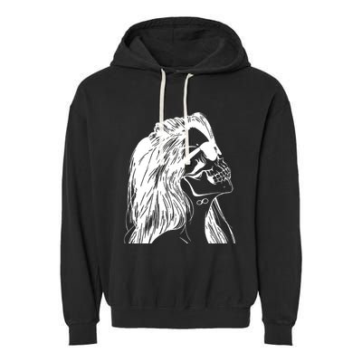 Girl Skull Woman Skull Garment-Dyed Fleece Hoodie