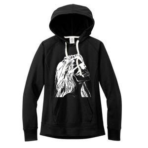 Girl Skull Woman Skull Women's Fleece Hoodie