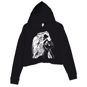 Girl Skull Woman Skull Crop Fleece Hoodie