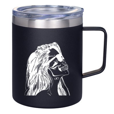 Girl Skull Woman Skull 12oz Stainless Steel Coffee Mug