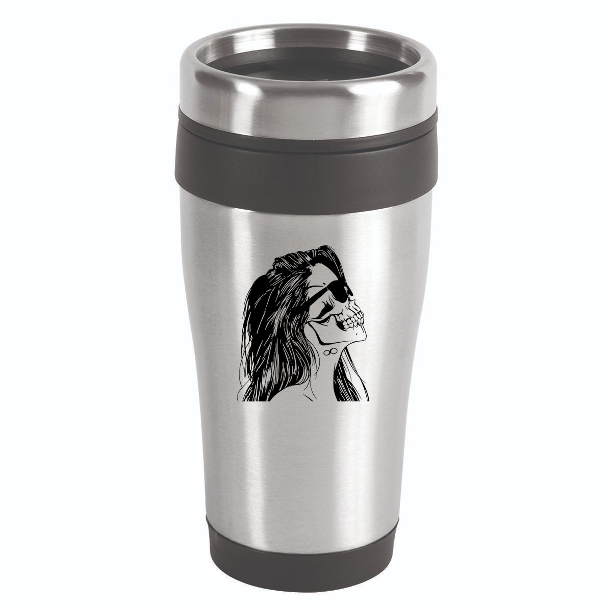 Girl Skull Woman Skull 16oz Travel Tumbler