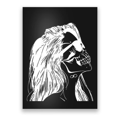 Girl Skull Woman Skull Poster