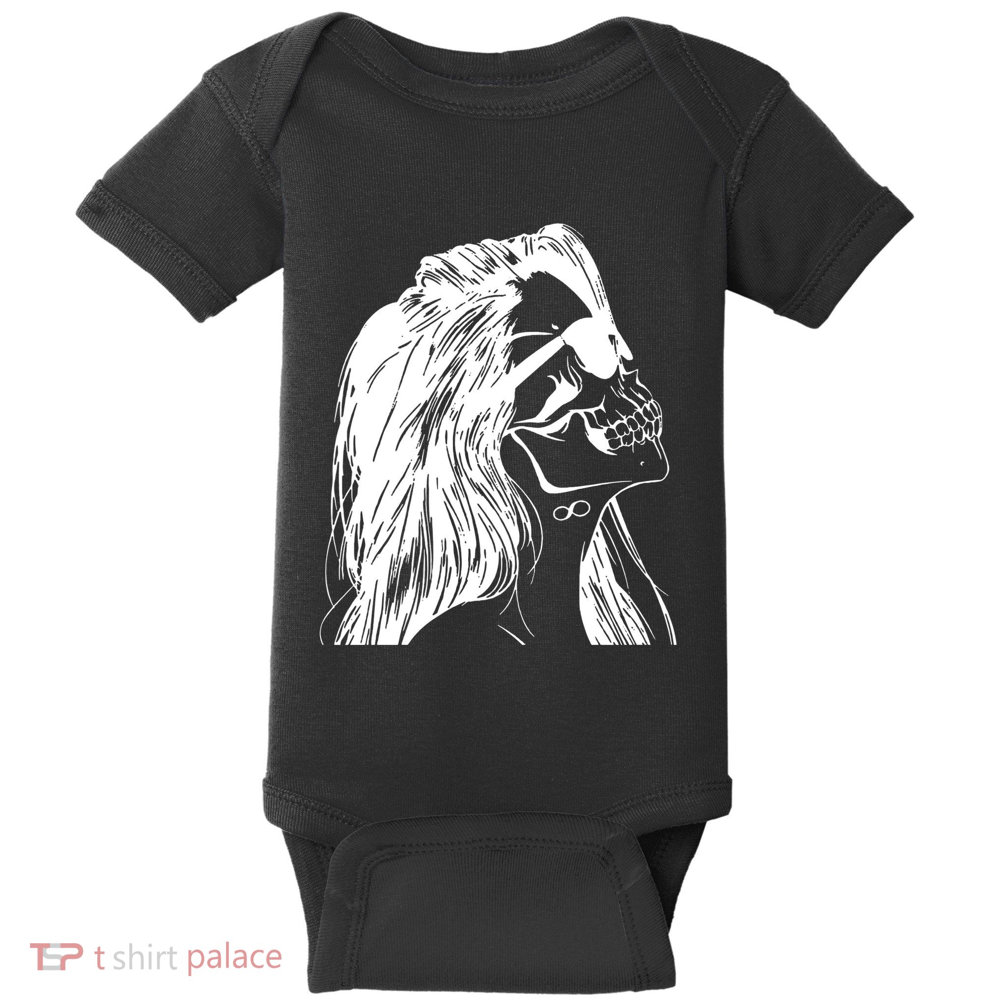 Girl Skull Woman Skull Baby Bodysuit