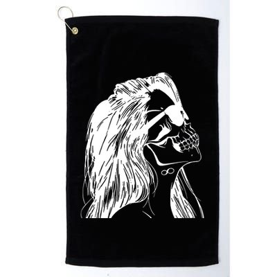 Girl Skull Woman Skull Golf Towel