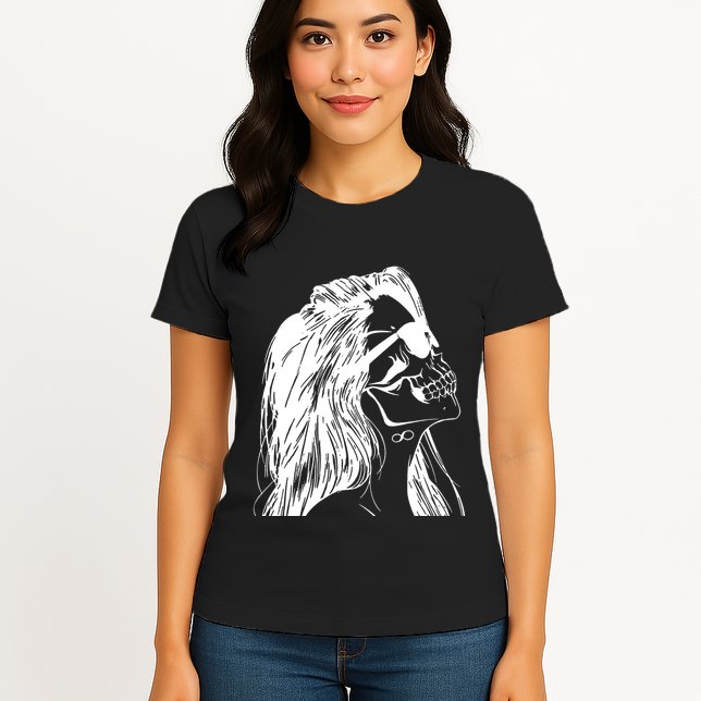 Girl Skull Woman Skull Womens T-Shirt