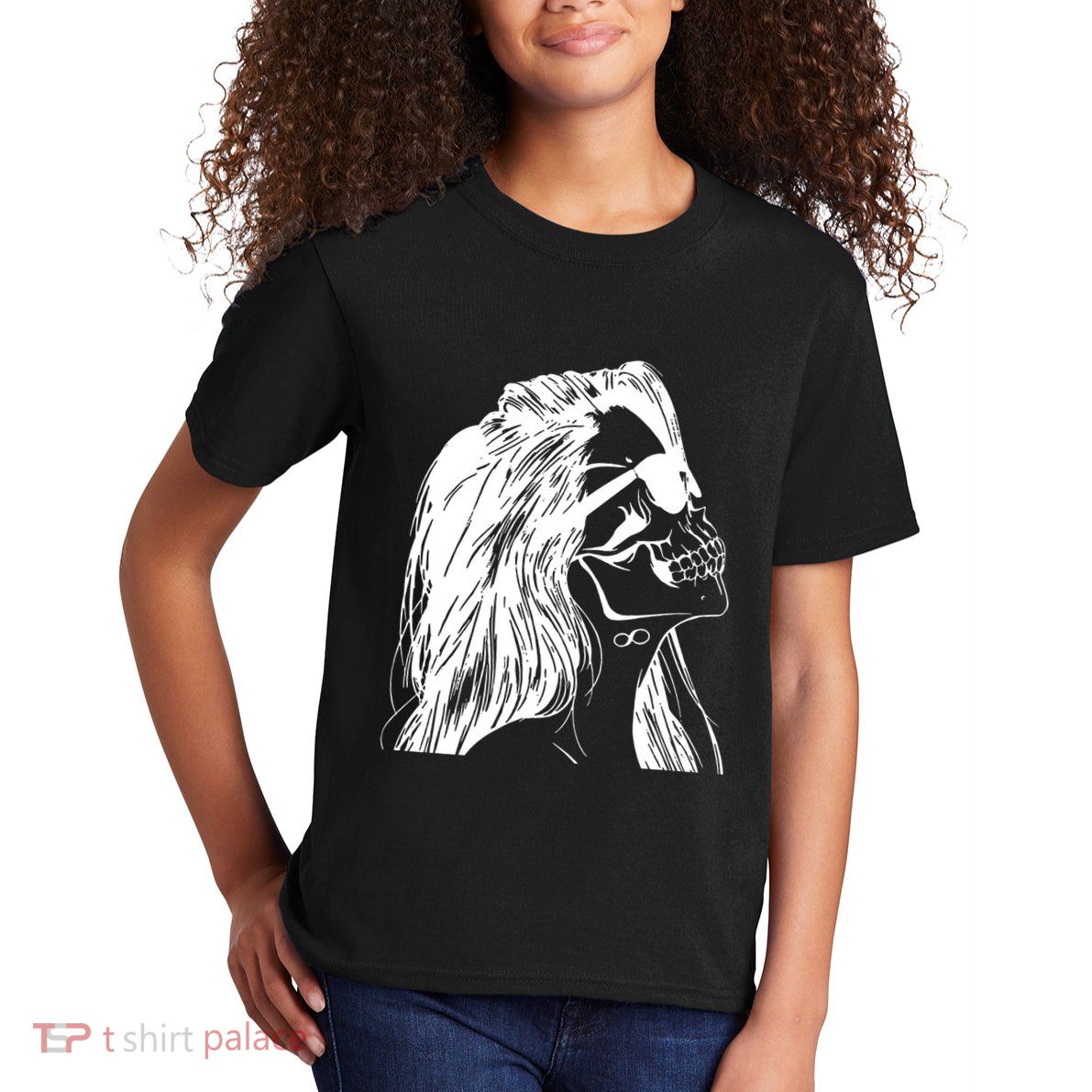 Girl Skull Woman Skull Kids T-Shirt