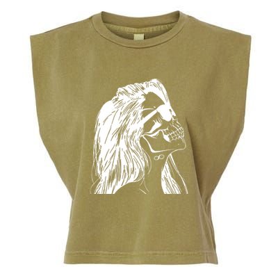 Girl Skull Woman Skull Garment-Dyed Women's Muscle Tee