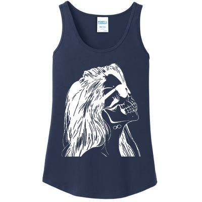 Girl Skull Woman Skull Ladies Essential Tank