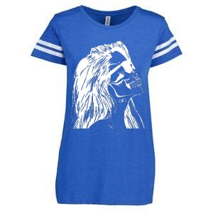 Girl Skull Woman Skull Enza Ladies Jersey Football T-Shirt