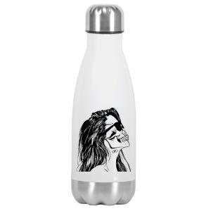 Girl Skull Woman Skull Stainless Steel Insulated Water Bottle