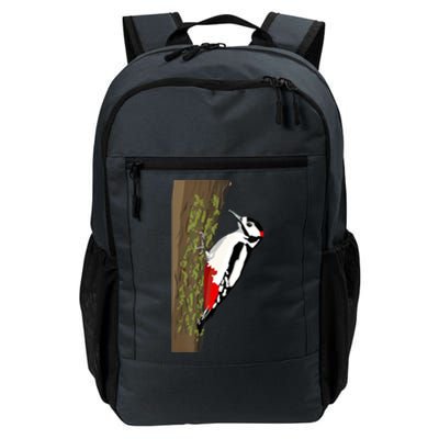 Great Spotted Woodpecker On Moss Covered Ree Birds Daily Commute Backpack