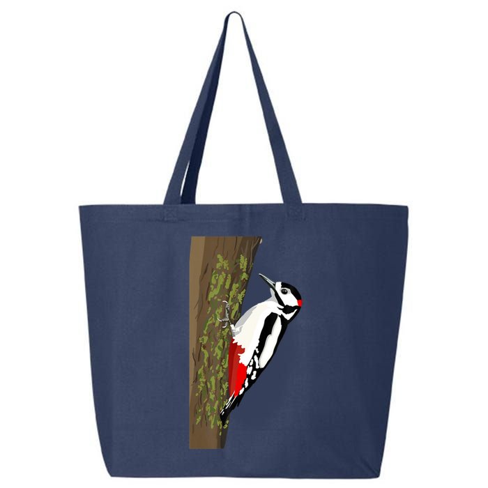 Great Spotted Woodpecker On Moss Covered Ree Birds 25L Jumbo Tote