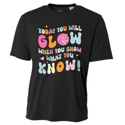 Groovy Show What You Know Test Testing Day Teacher Student Gift Cooling Performance Crew T-Shirt