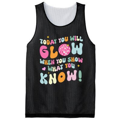 Groovy Show What You Know Test Testing Day Teacher Student Gift Mesh Reversible Basketball Jersey Tank