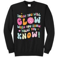 Groovy Show What You Know Test Testing Day Teacher Student Gift Tall Sweatshirt