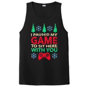 Gamer Saying Xmasi Paused My Game Ugly Christmas Meaningful Gift PosiCharge Competitor Tank