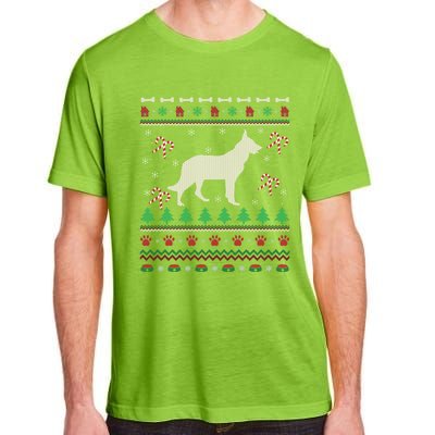 Ger Shepherd Xmas Gift Ugly Ger Shepherd Christmas Cute Gift Adult ChromaSoft Performance T-Shirt