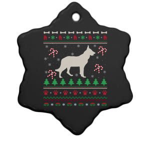 Ger Shepherd Xmas Gift Ugly Ger Shepherd Christmas Cute Gift Ceramic Star Ornament