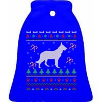 Ger Shepherd Xmas Gift Ugly Ger Shepherd Christmas Cute Gift Ceramic Bell Ornament