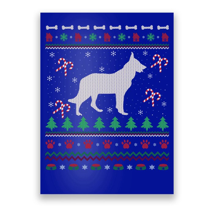 Ger Shepherd Xmas Gift Ugly Ger Shepherd Christmas Cute Gift Poster