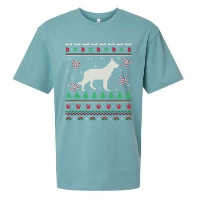 Ger Shepherd Xmas Gift Ugly Ger Shepherd Christmas Cute Gift Sueded Cloud Jersey T-Shirt