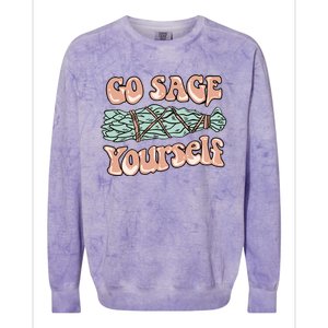 Go Sage Yourself Funny Clean Energies Healers & Psychics Colorblast Crewneck Sweatshirt