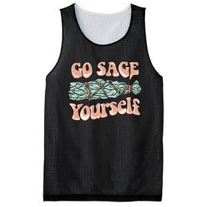 Go Sage Yourself Funny Clean Energies Healers & Psychics Mesh Reversible Basketball Jersey Tank