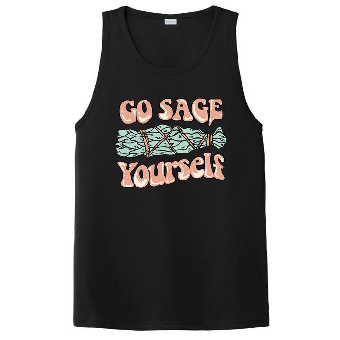 Go Sage Yourself Funny Clean Energies Healers & Psychics PosiCharge Competitor Tank