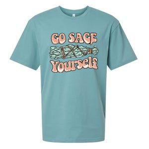 Go Sage Yourself Funny Clean Energies Healers & Psychics Sueded Cloud Jersey T-Shirt