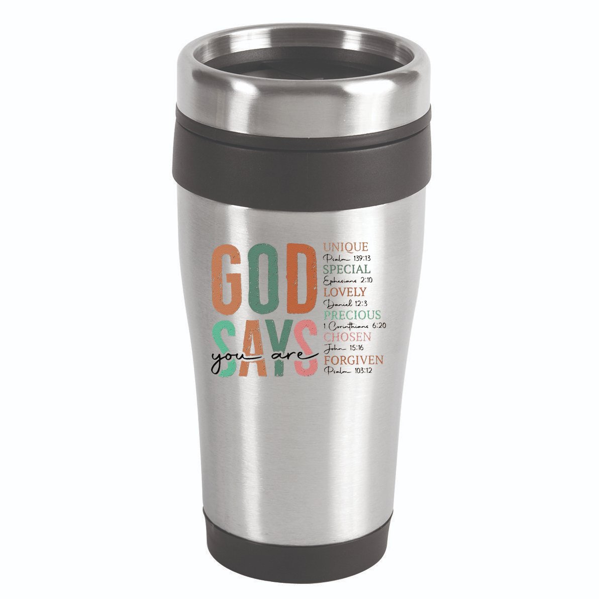 God Says You Are Inspiration Sunflower Faith 16oz Travel Tumbler