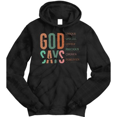 God Says You Are Inspiration Sunflower Faith Tie Dye Hoodie